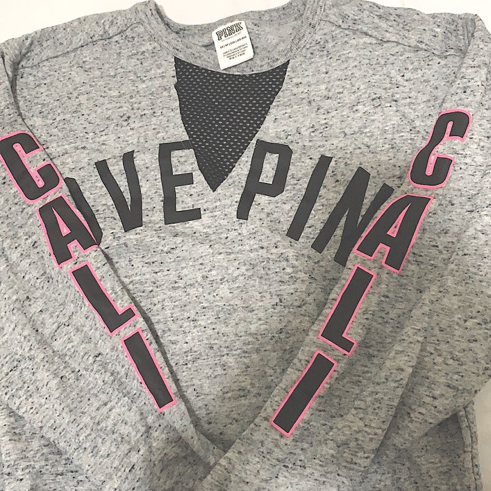 PINK cropped sweatshirt